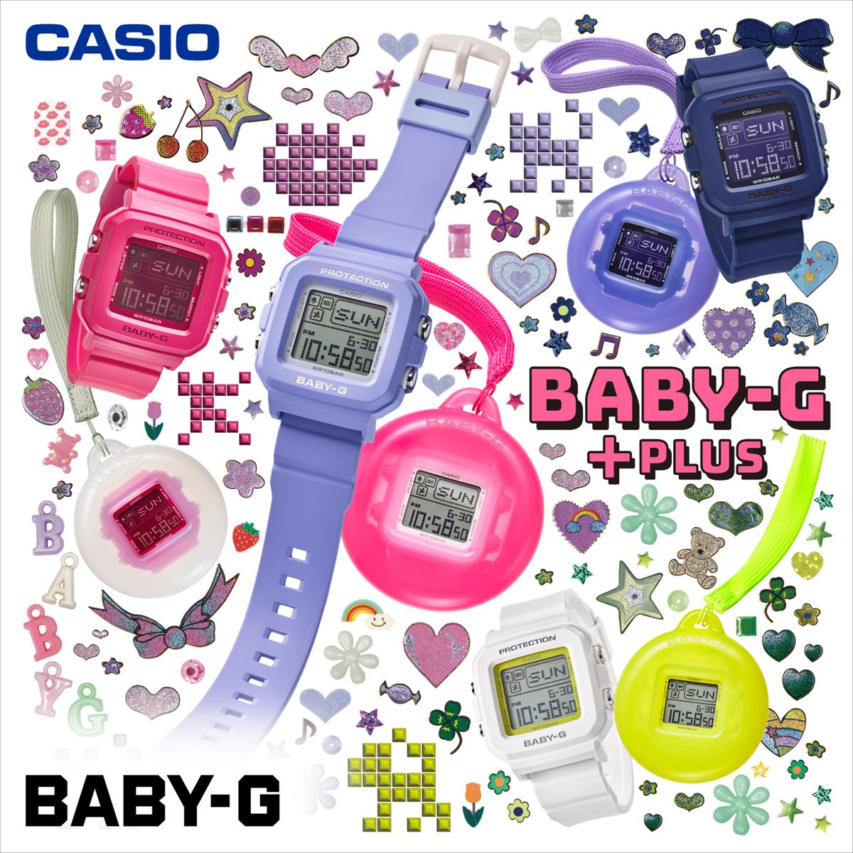 今ならクロミオリジナルカバー特典プレゼント♪ カシオ BABY-G＋PLUS BGD-10K-2JR  レディース 腕時計  CASIO  ベイビージープラス ※5月17日発売予定