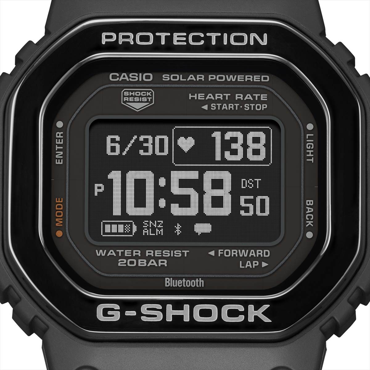 CASIO G-SHOCK  DW-H5600MB-1JR ハートレートモニター搭載  ポラール USB充電対応 ソーラー 腕時計 G-SQUAD