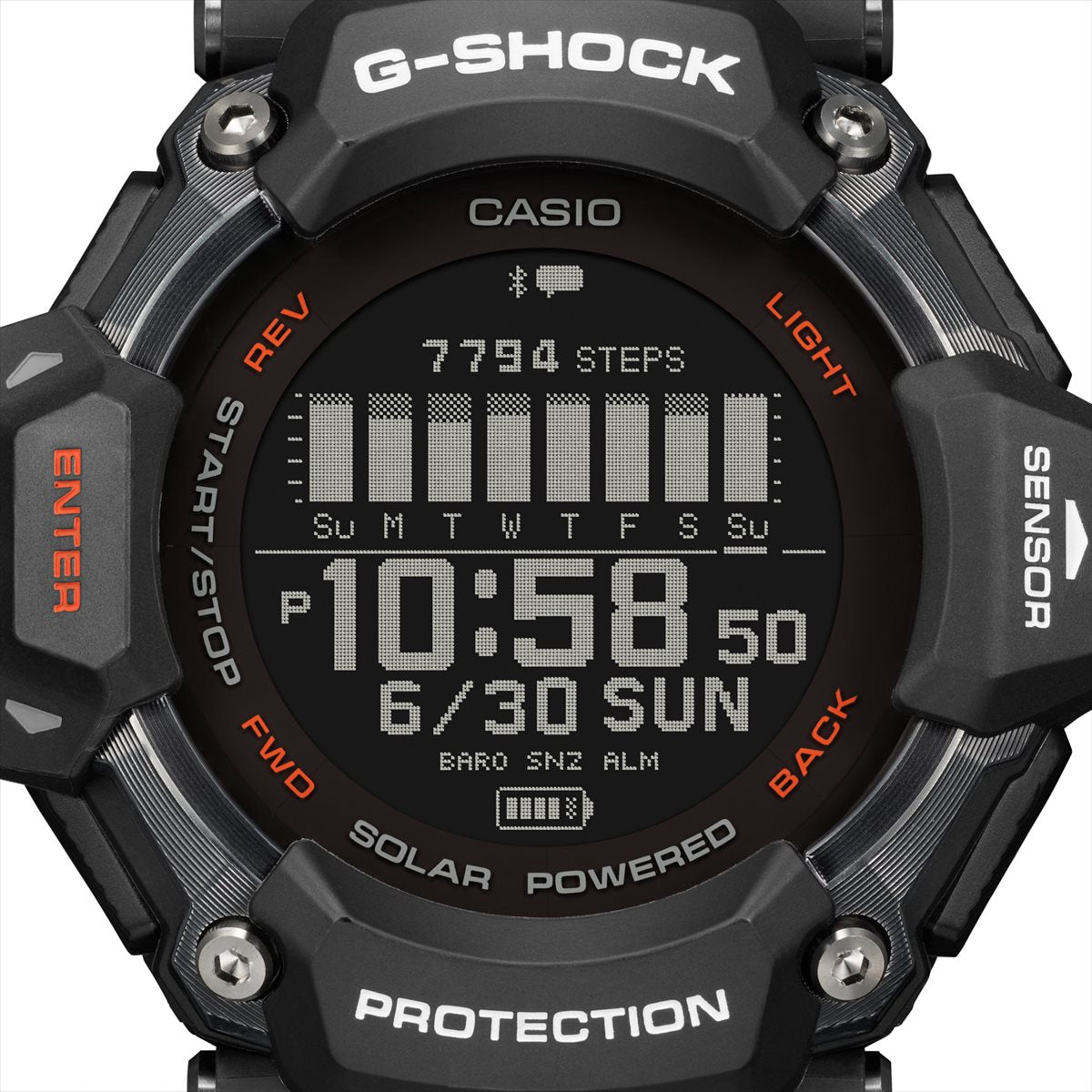 CASIO G-SHOCK  GBD-H2000-1AJR マルチスポーツ対応 心拍計測 6センサー＋GPS機能 20気圧防水 G-SQUAD
